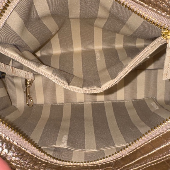 Brahmin Cream and Brown Textured Crossbody Bag - Picture 13 of 13